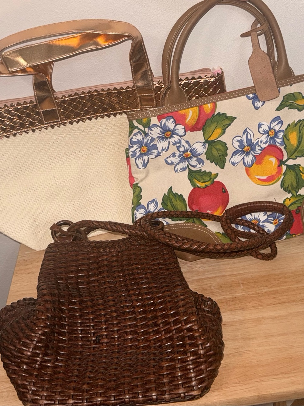 Woven Brown Crossbody Bag - Stylish Everyday Carry BUNDLE spring